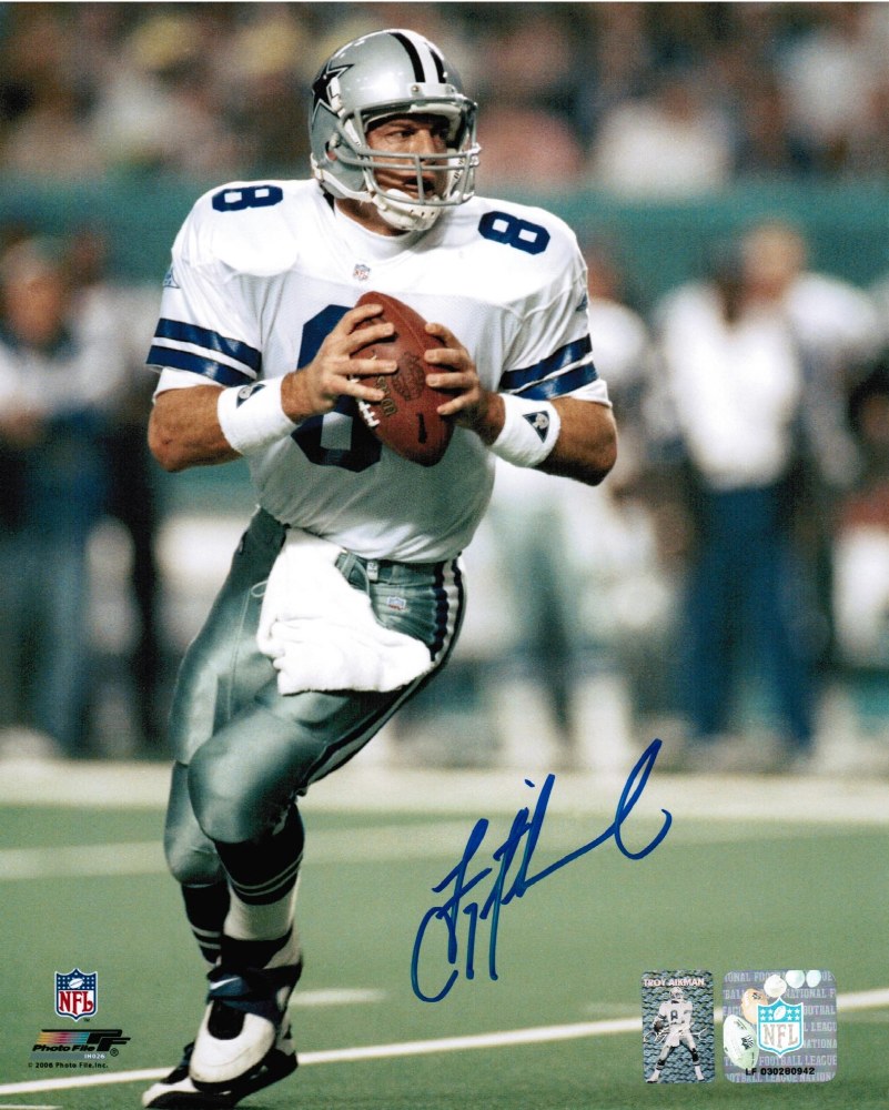 Troy aikman best sale autographed mini helmet